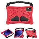 For Samsung Galaxy Tab S9 Boxing Series Kickstand EVA Shockproof Tablet Case with Shoulder Strap(Red Black)
