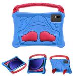 For Samsung Galaxy Tab S9 Boxing Series Kickstand EVA Shockproof Tablet Case with Shoulder Strap(Blue Red)