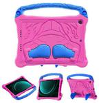 For Samsung Galaxy Tab S9 FE / S10 FE Boxing Series Kickstand EVA Shockproof Tablet Case with Shoulder Strap(Rose Red Blue)