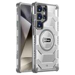 For Samsung Galaxy S24 Ultra 5G wlons Explorer Series PC Hybrid TPU MagSafe Magnetic Case(Grey)