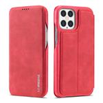 For iPhone 12 Pro Max LC.IMEEKE Hon Ancient Series Horizontal Flip Leather Case with Holder & Card Slot(Red)