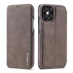 For iPhone 12 / 12 Pro LC.IMEEKE Hon Ancient Series Horizontal Flip Leather Case with Holder & Card Slot(Coffee)