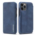 For iPhone 12 mini LC.IMEEKE Hon Ancient Series Horizontal Flip Leather Case with Holder & Card Slot(Blue)