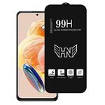 For Redmi Note 12 Pro 4G High Aluminum Large Arc Full Screen Tempered Glass Film