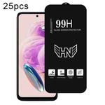 For Redmi Note 12S 25pcs High Aluminum Large Arc Full Screen Tempered Glass Film