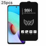 For Redmi Note 11 4G 25pcs High Aluminum Large Arc Full Screen Tempered Glass Film