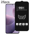 For Redmi K70 25pcs High Aluminum Large Arc Full Screen Tempered Glass Film