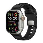 For Apple Watch 42mm / 41mm / 40mm / 38mm Norman Buckle Two-color Silicone Watch Band(Black)