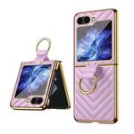 For Samsung Galaxy Z Flip6 VIETAO Dream Series Metal Ring Leather Phone Case(Purple)