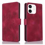 For iPhone 12 mini Dreamy Butterfly Love Flower Embossed Leather Phone Case(Red)