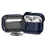 For AirPods Pro 2 Automatic Switch Lock Bluetooth Earphone Shockproof Protective Case(Navy Blue)