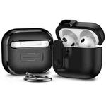 For AirPods 4 Automatic Switch Lock Bluetooth Earphone Shockproof Protective Case(Black)