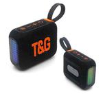 T&G TG445 Portable Stereo Subwoofer Bass RGB Light Wireless TWS BT Speaker(Black)