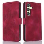 For Samsung Galaxy S23 FE 5G Dreamy Butterfly Love Flower Embossed Leather Phone Case(Red)
