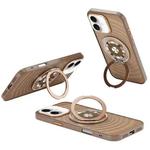 For iPhone 16 Skin Ripples MagSafe Holder Phone Case(Desert Gold)