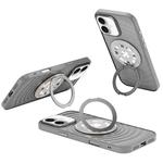 For iPhone 16 Skin Ripples MagSafe Holder Phone Case(Titanium Gray)