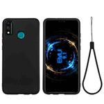 For Huawei Honor 9X Lite Pure Color Liquid Silicone Shockproof Full Coverage Case(Black)