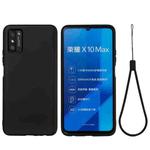 For Huawei Honor X10 Max Pure Color Liquid Silicone Shockproof Full Coverage Case(Black)