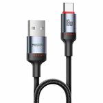 Yesido CA129C 18W 3A USB to USB-C / Type-C Charging Data Cable, Length: 1.2m(Black)