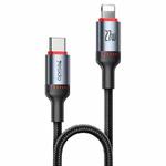 Yesido CA182 PD27W 3A USB-C / Type-C to 8 Pin Charging Data Cable, Length: 1.2m(Black)