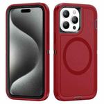 For iPhone 15 Pro Max Life Waterproof Rugged MagSafe Magnetic Phone Case(Red)