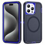 For iPhone 15 Pro Life Waterproof Rugged MagSafe Magnetic Phone Case(Dark Blue+Royal Blue)