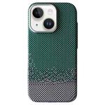 For iPhone 15 Plus Metal Lens Protection Frame MagSafe PC Phone Case(Sand Green)