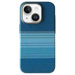 For iPhone 15 Metal Lens Protection Frame MagSafe PC Phone Case(Moon Blue)