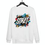 Alphabet Printed Casual Loose Round Neck Sweatshirt Print On Your Demand, Size:XXXL(White)