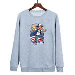 Boy Printed Casual Loose Round Neck Sweatshirt Print On Your Demand, Size:XL(Grey)