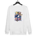 Boy Printed Casual Loose Round Neck Sweatshirt Print On Your Demand, Size:XXL(White)