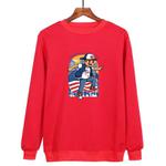 Boy Printed Casual Loose Round Neck Sweatshirt Print On Your Demand, Size:XXXL(Red)