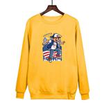 Boy Printed Casual Loose Round Neck Sweatshirt Print On Your Demand, Size:XXXL(Yellow)