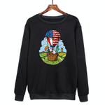 Balloon Printed Casual Loose Round Neck Sweatshirt Print On Your Demand, Size:M(Black)