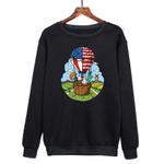 Balloon Printed Casual Loose Round Neck Sweatshirt Print On Your Demand, Size:L(Black)