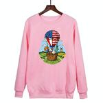 Balloon Printed Casual Loose Round Neck Sweatshirt Print On Your Demand, Size:XXL(Pink)
