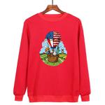 Balloon Printed Casual Loose Round Neck Sweatshirt Print On Your Demand, Size:XXXL(Red)