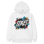 Alphabet Printed Fleece Hooded Sweatshirt Print On Your Demand, Size:XL(White)