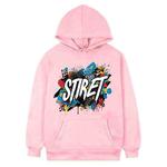 Alphabet Printed Fleece Hooded Sweatshirt Print On Your Demand, Size:XXL(Pink)