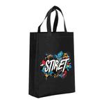 Alphabet Printed Non-woven Fabric Bag Print On Your Demand, Size:41x35x12cm(Black)