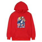 Boy Printed Fleece Hooded Sweatshirt Print On Your Demand, Size:S(Red)