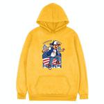 Boy Printed Fleece Hooded Sweatshirt Print On Your Demand, Size:S(Yellow)