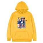 Boy Printed Fleece Hooded Sweatshirt Print On Your Demand, Size:M(Yellow)