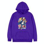 Boy Printed Fleece Hooded Sweatshirt Print On Your Demand, Size:L(Purple)