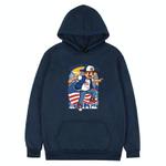 Boy Printed Fleece Hooded Sweatshirt Print On Your Demand, Size:XL(Navy Blue)
