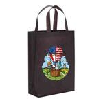 Balloon Printed Non-woven Fabric Bag Print On Your Demand, Size:35x25x10cm(Coffee)