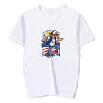 Boy Printed Round Neck Modal Short Sleeve T-shirt Print On Your Demand, Size:S(White)