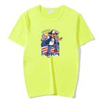 Boy Printed Round Neck Modal Short Sleeve T-shirt Print On Your Demand, Size:L(Grass Green)