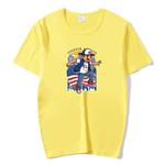 Boy Printed Round Neck Modal Short Sleeve T-shirt Print On Your Demand, Size:XXXL(Red)