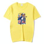 Boy Printed Round Neck Modal Short Sleeve T-shirt Print On Your Demand, Size:XXXXXL(Red)